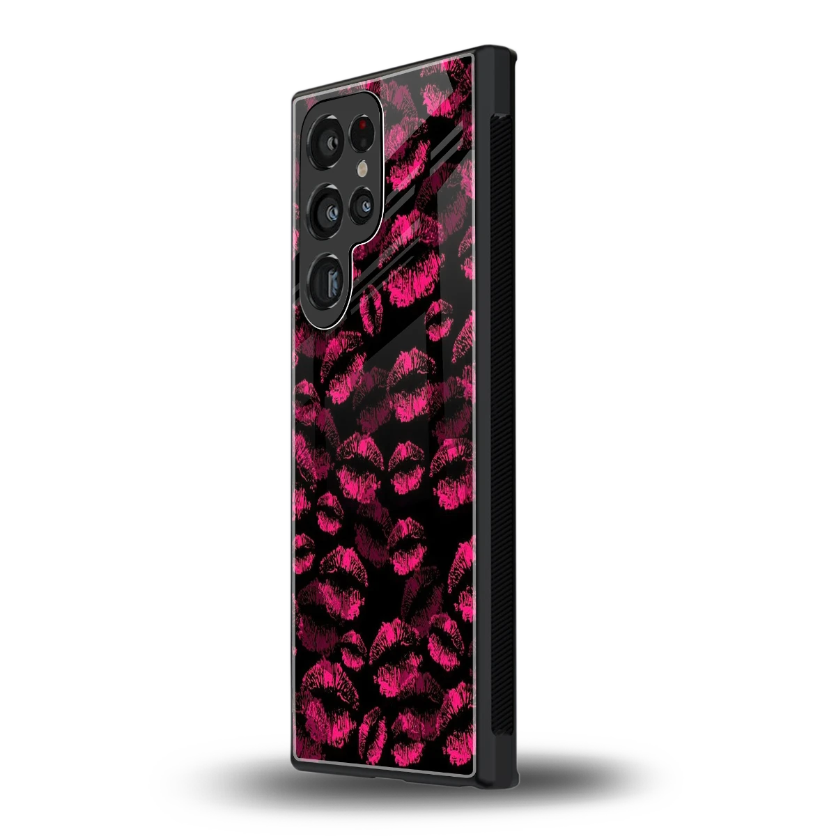Lip Glam Black samsung galaxy s24 ultra mobile cover | shockproof glass phone case