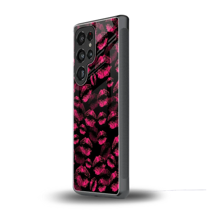 Lip Glam Black samsung galaxy s25 ultra mobile cover | shockproof glass phone case