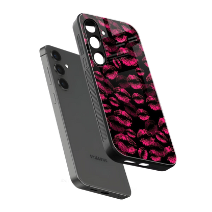 Lip Glam Black sleek samsung galaxy s23 fe cover with tempered glass back and TPU edges