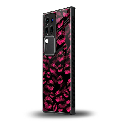 Lip Glam Blackvivo v30 pro mobile cover | shockproof glass phone case