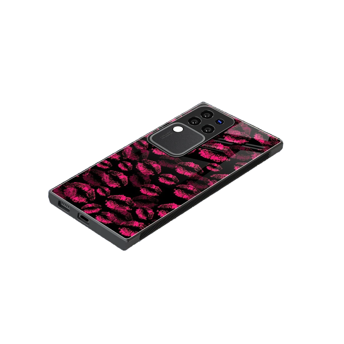 Lip Glam Black stylish phone case forvivo v30 pro | glossy glass and slim fit