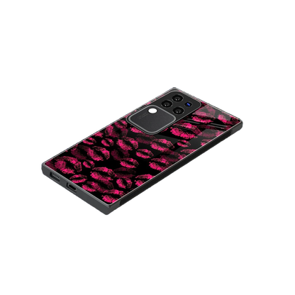 Lip Glam Black stylish phone case forvivo v30 pro | glossy glass and slim fit