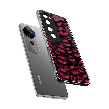 Lip Glam Black sleek vivo v40 pro cover with tempered glass back and TPU edges