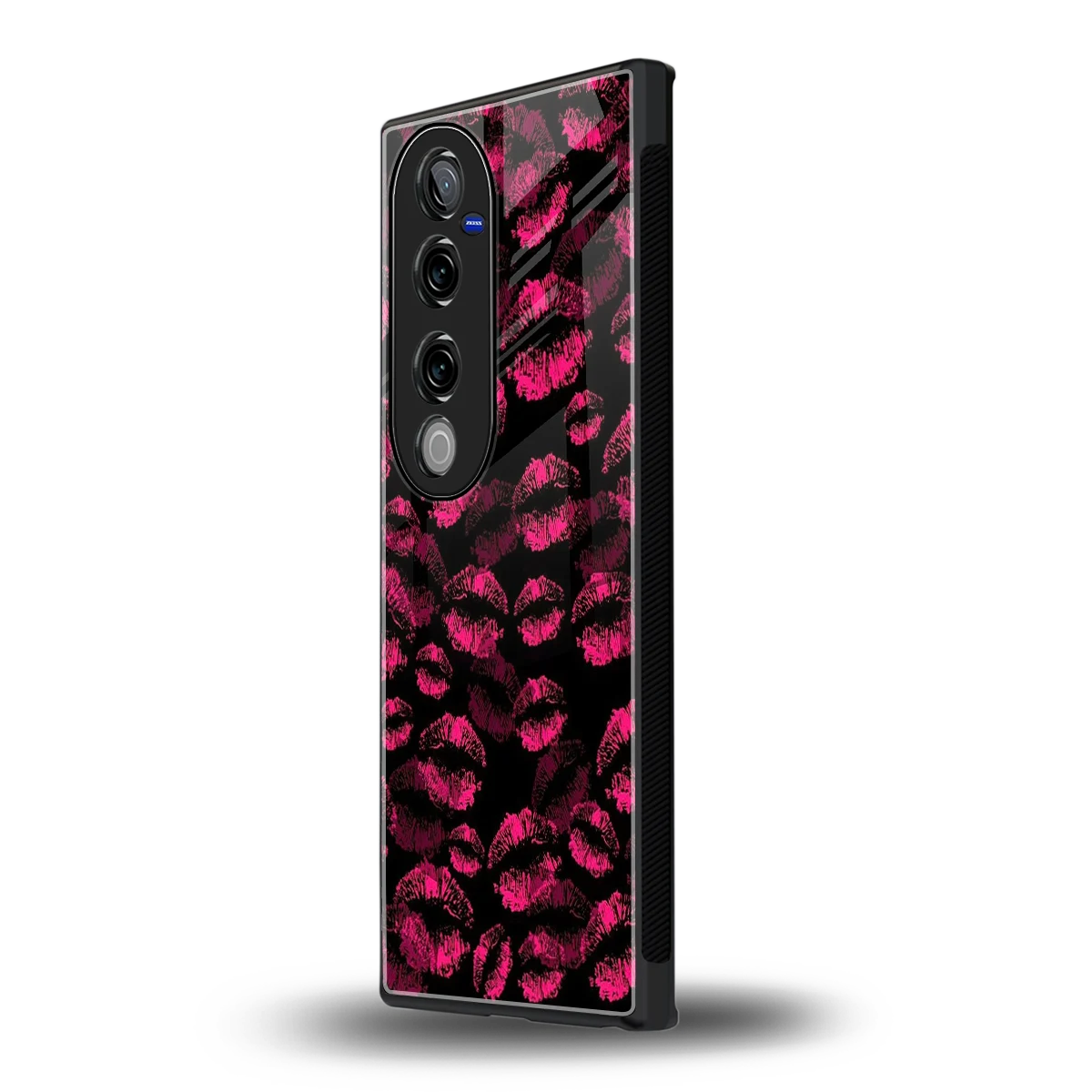 Lip Glam Black vivo v40 pro mobile cover | shockproof glass phone case