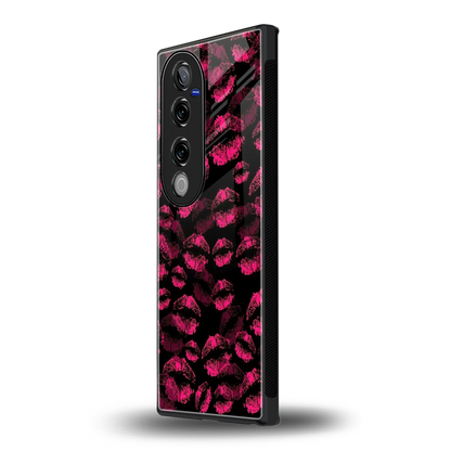 Lip Glam Black vivo v40 pro mobile cover | shockproof glass phone case