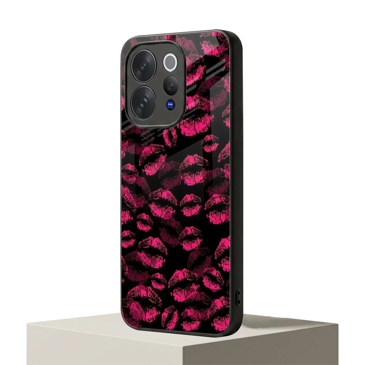 Lip Glam Black vivo v70 elite mobile cover | shockproof glass phone case
