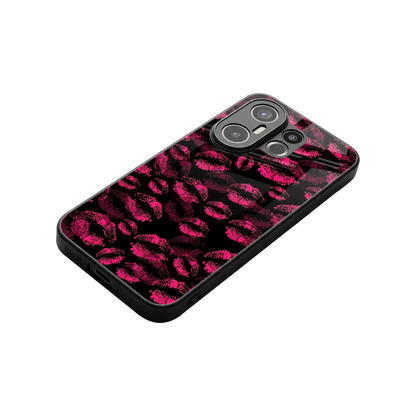 Lip Glam Black stylish phone case for vivo x200 fe | glossy glass and slim fit
