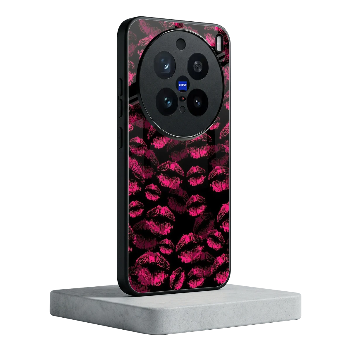 Lip Glam Black vivo x200 pro mobile cover | shockproof glass phone case