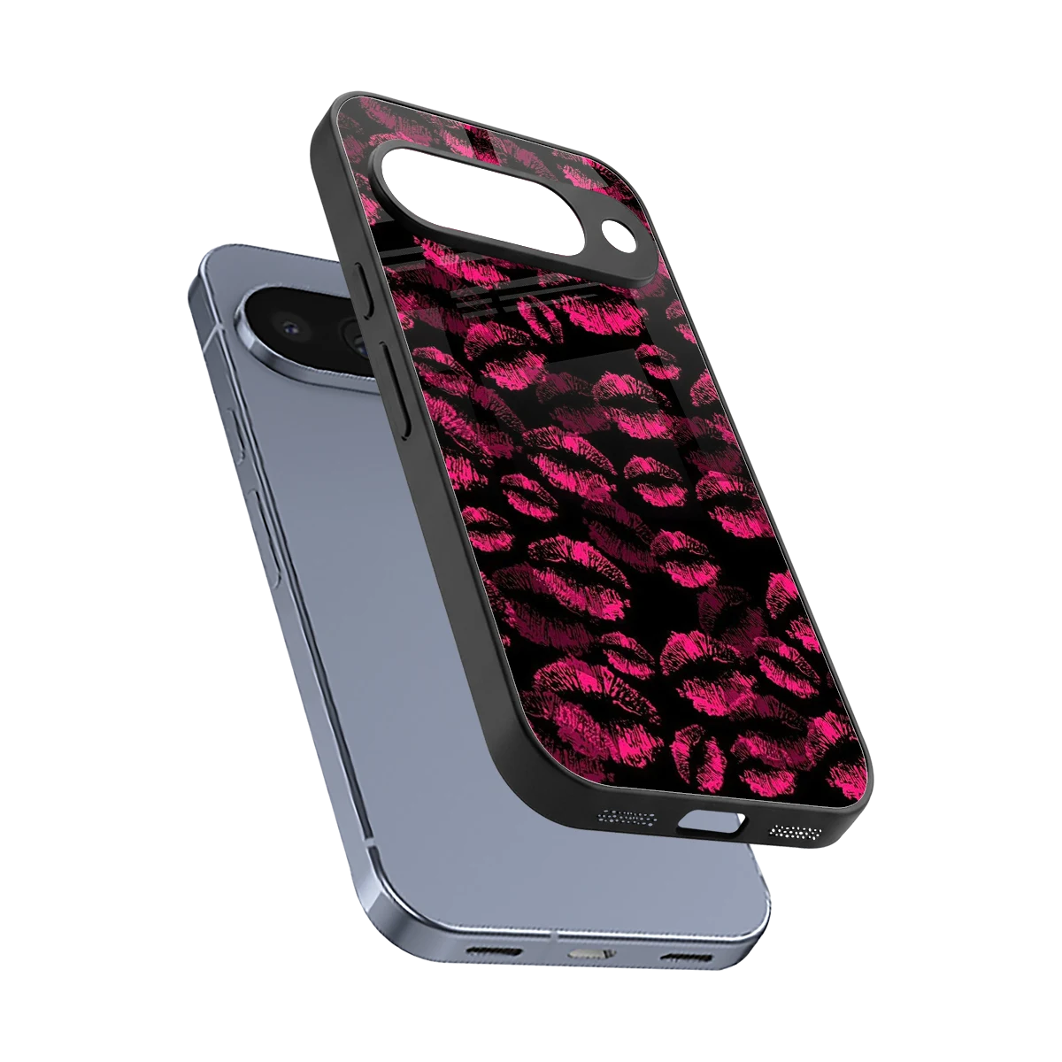 Lip Glam Black sleek google pixel 10 cover with tempered glass back and TPU edges