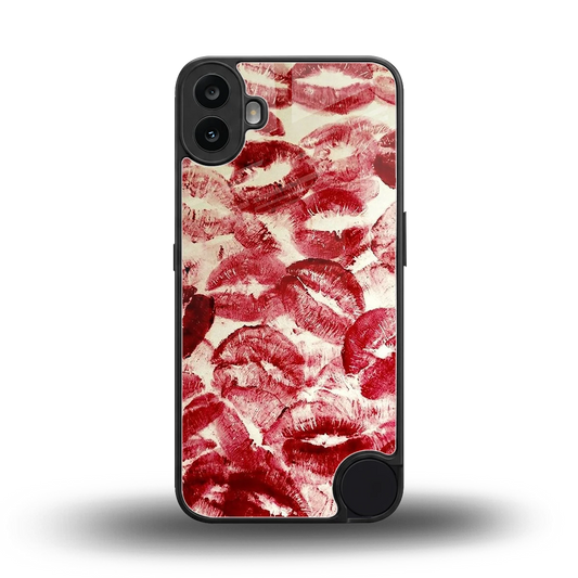 Lip Glam back phone cover | glass case for cmf nothing phone 1