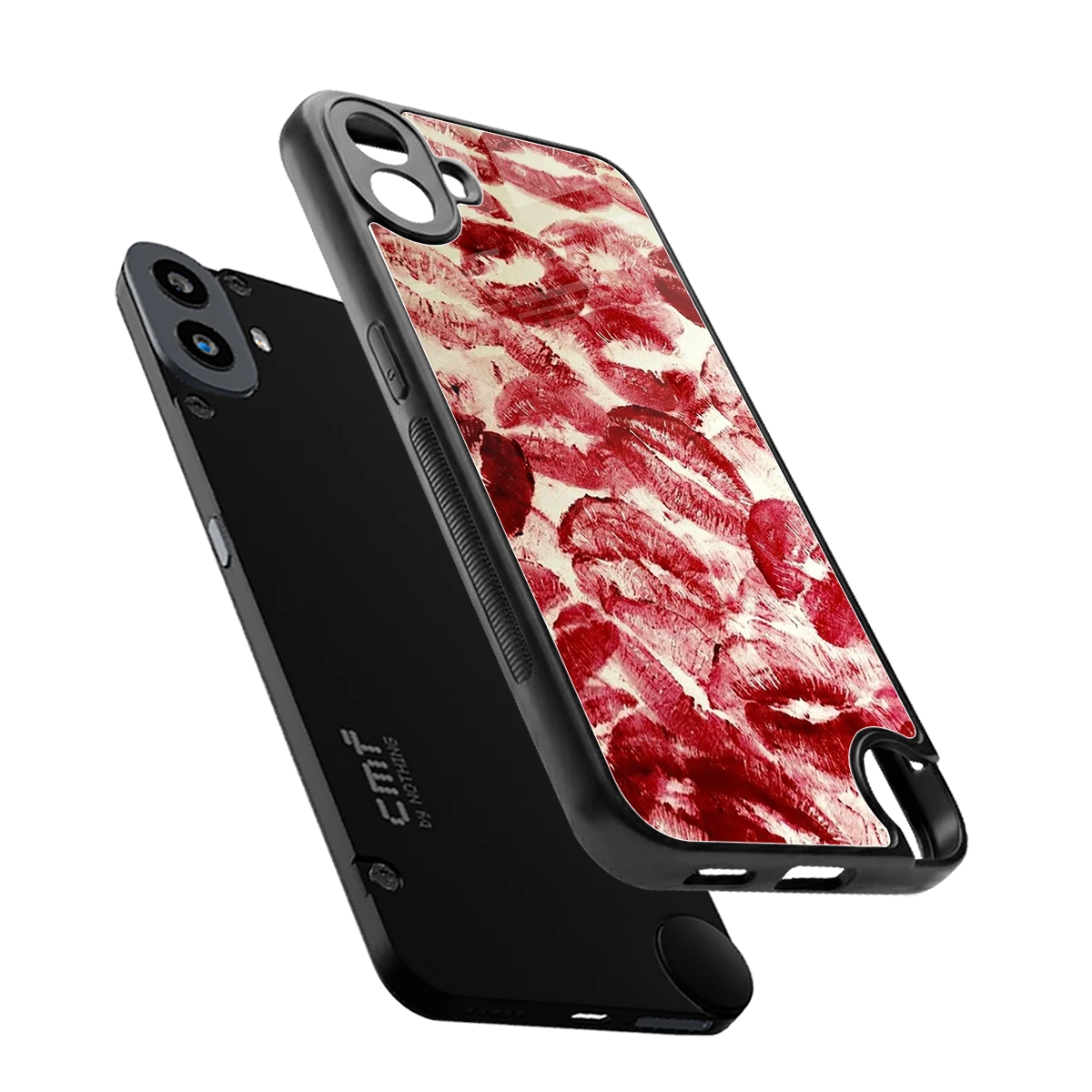 Lip Glam sleek cmf nothing phone 1 cover with tempered glass back and TPU edges