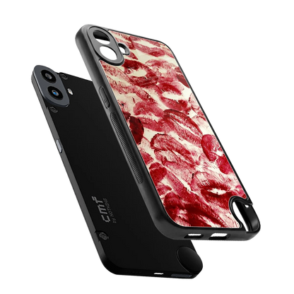Lip Glam sleek cmf nothing phone 1 cover with tempered glass back and TPU edges