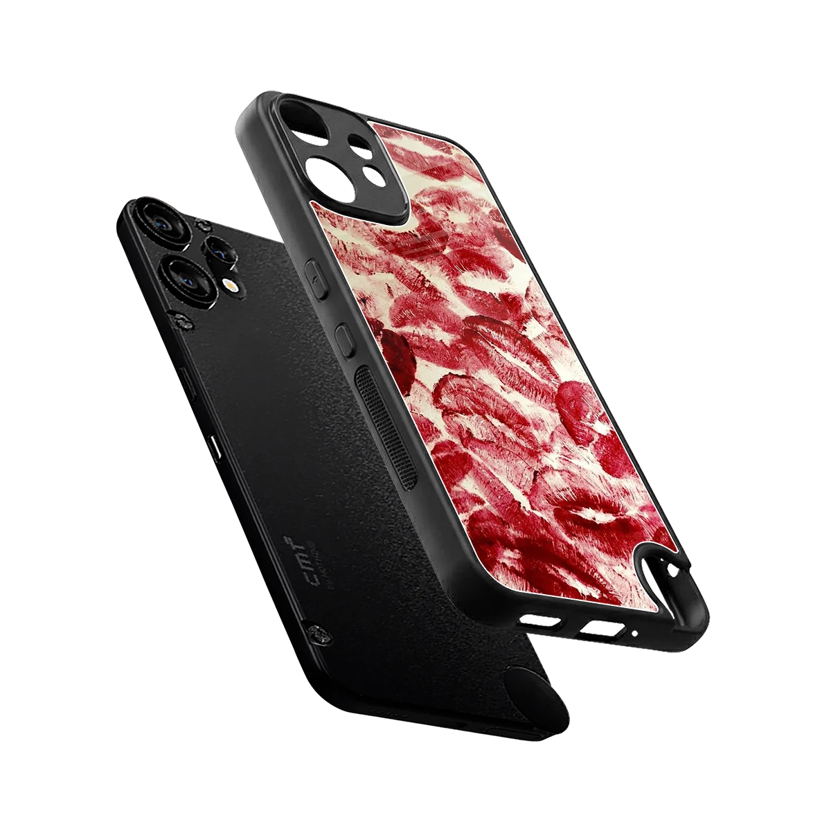 Lip Glam sleek cmf nothing phone 2 pro cover with tempered glass back and TPU edges