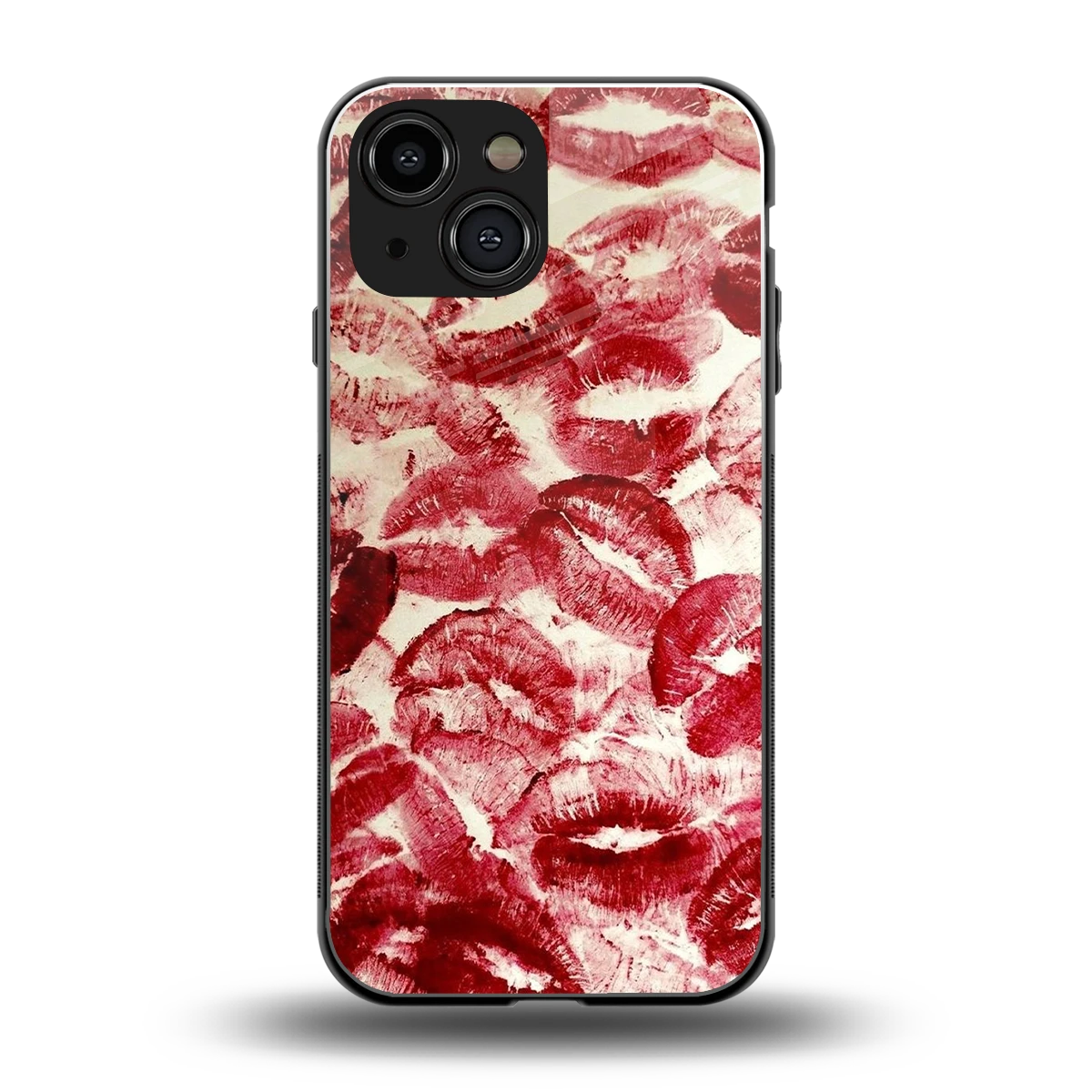 Lip Glam back phone cover | glass case for iphone 13 mini