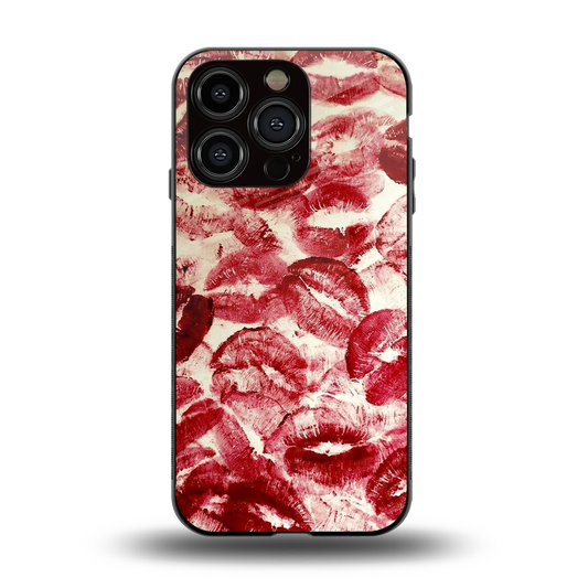 Lip Glam back phone cover | glass case for iphone 13 pro