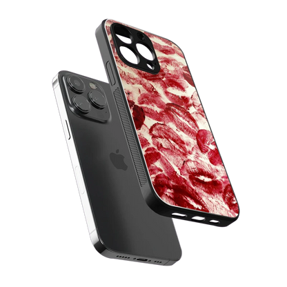Lip Glam sleek iphone 13 pro cover with tempered glass back and TPU edges