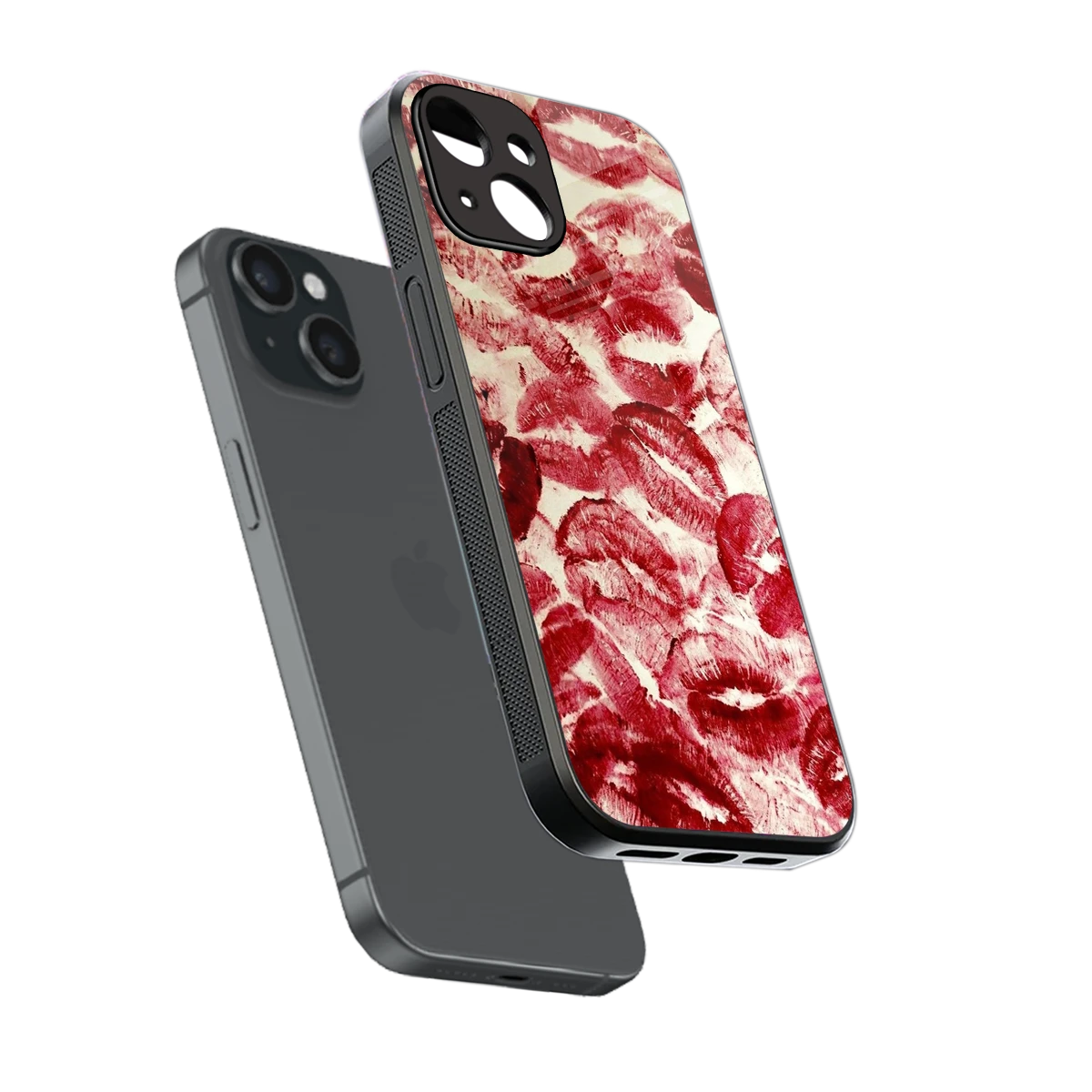 Lip Glam sleek iphone 13 cover with tempered glass back and TPU edges