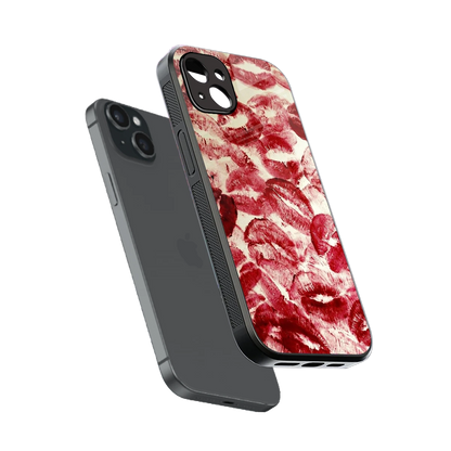 Lip Glam sleek iphone 14 plus cover with tempered glass back and TPU edges