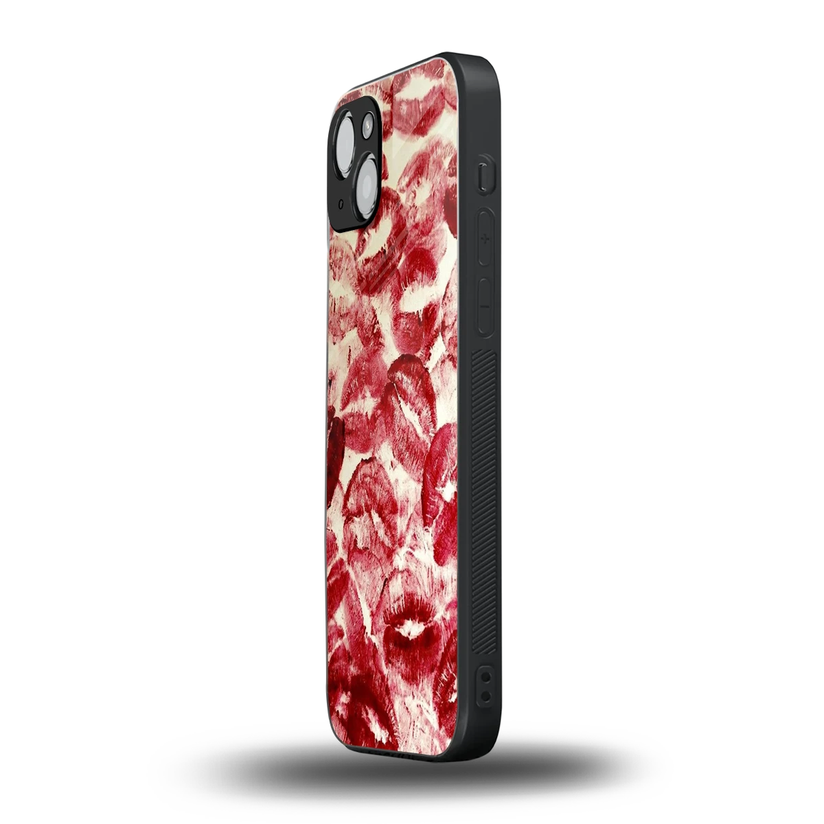 Lip Glam iphone 14 plus mobile cover | shockproof glass phone case