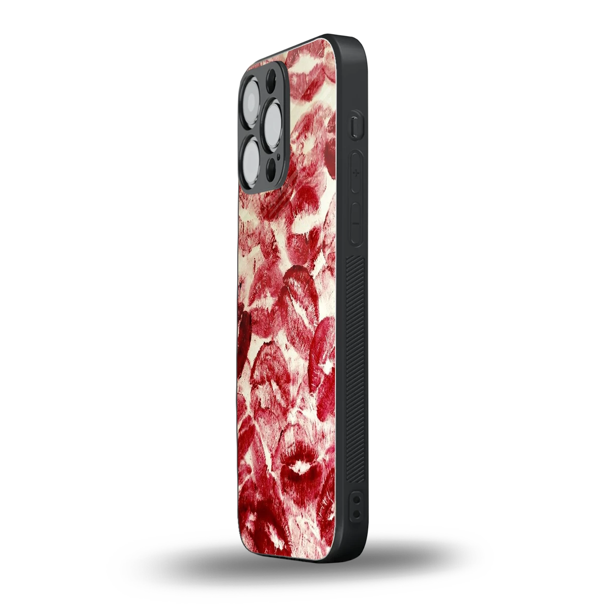 Lip Glam iphone 15 pro max mobile cover | shockproof glass phone case