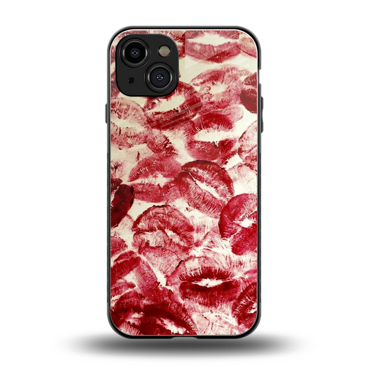 Lip Glam back phone cover | glass case for iphone 15