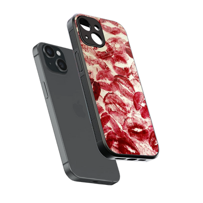 Lip Glam sleek iphone 15 cover with tempered glass back and TPU edges