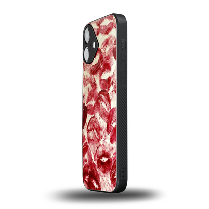 Lip Glam iphone 16 plus mobile cover | shockproof glass phone case