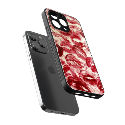 Lip Glam sleek iphone 16 pro max cover with tempered glass back and TPU edges