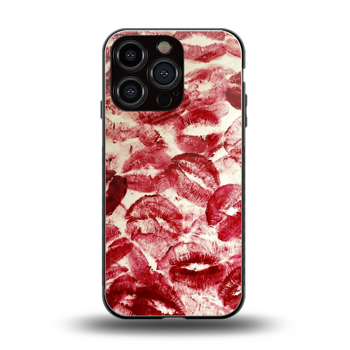 Lip Glam back phone cover | glass case for iphone 16 pro