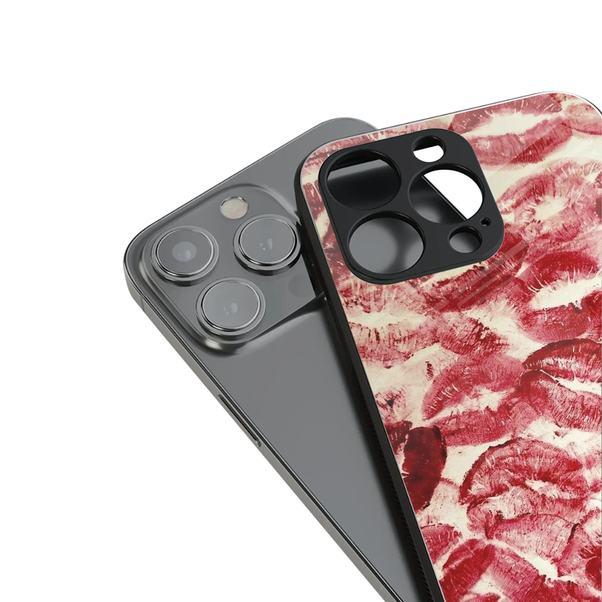 Lip Glam stylish phone case for iphone 14 pro max | glossy glass and slim fit