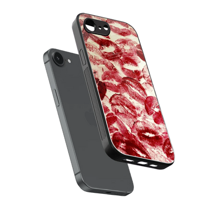 Lip Glam sleek iphone 16e cover with tempered glass back and TPU edges