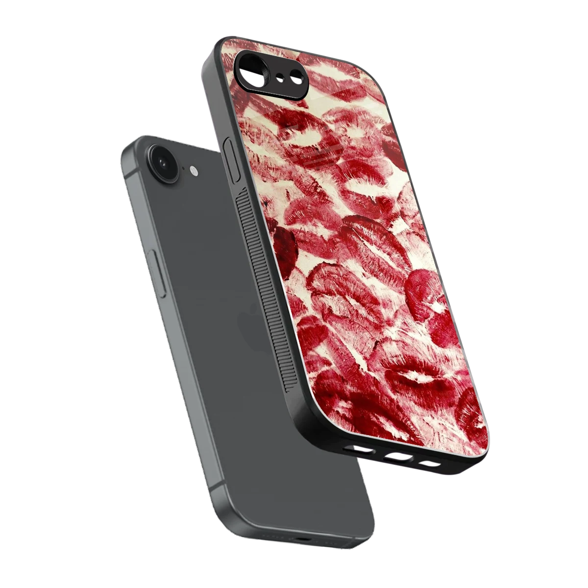 Lip Glam sleek iphone 17e cover with tempered glass back and TPU edges