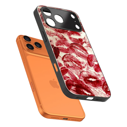 Lip Glam sleek iphone 17 pro cover with tempered glass back and TPU edges
