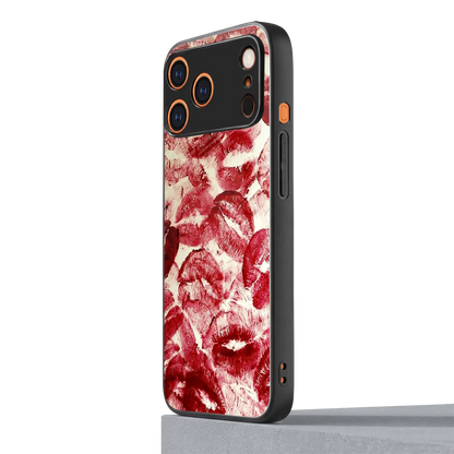 Lip Glam iphone 17 pro mobile cover | shockproof glass phone case