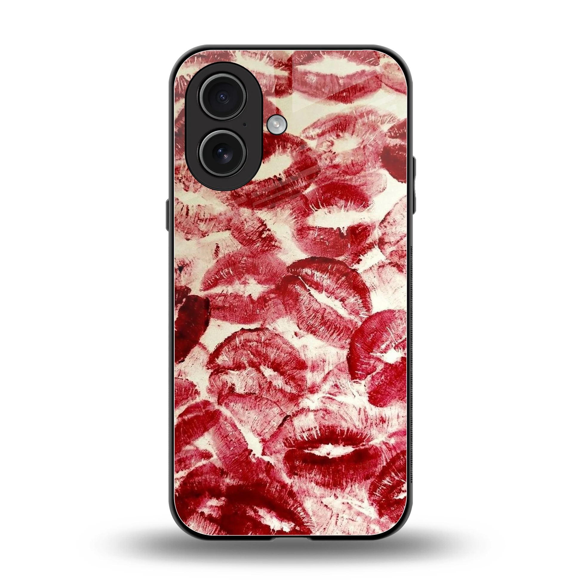 Lip Glam back phone cover | glass case for iphone 17