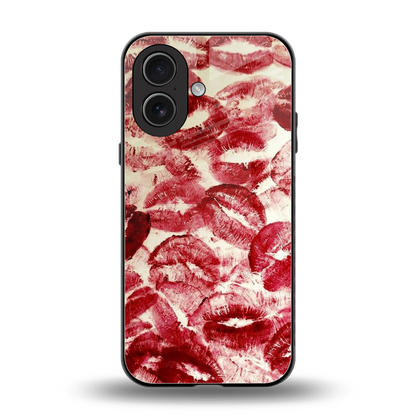 Lip Glam back phone cover | glass case for iphone 17