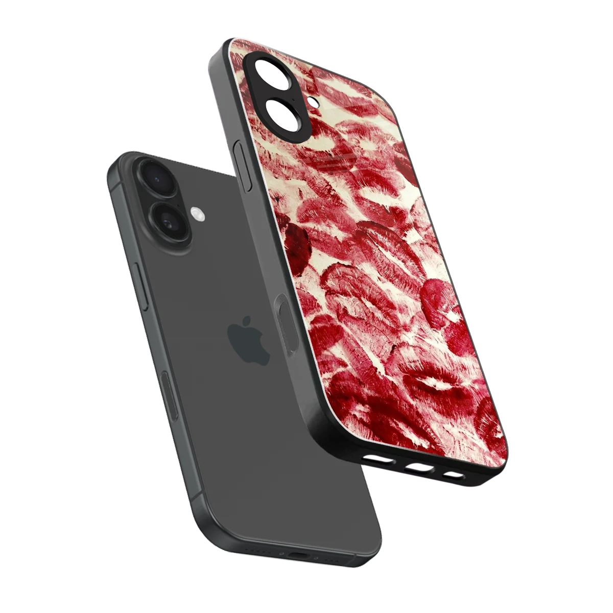 Lip Glam sleek iphone 17 cover with tempered glass back and TPU edges