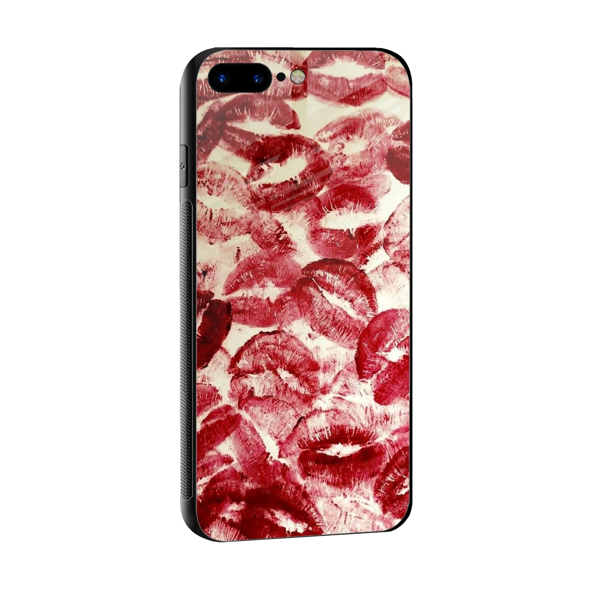 Lip Glam sleek iphone 8 plus cover with tempered glass back and TPU edges