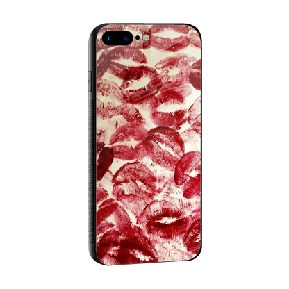 Lip Glam sleek iphone 8 plus cover with tempered glass back and TPU edges