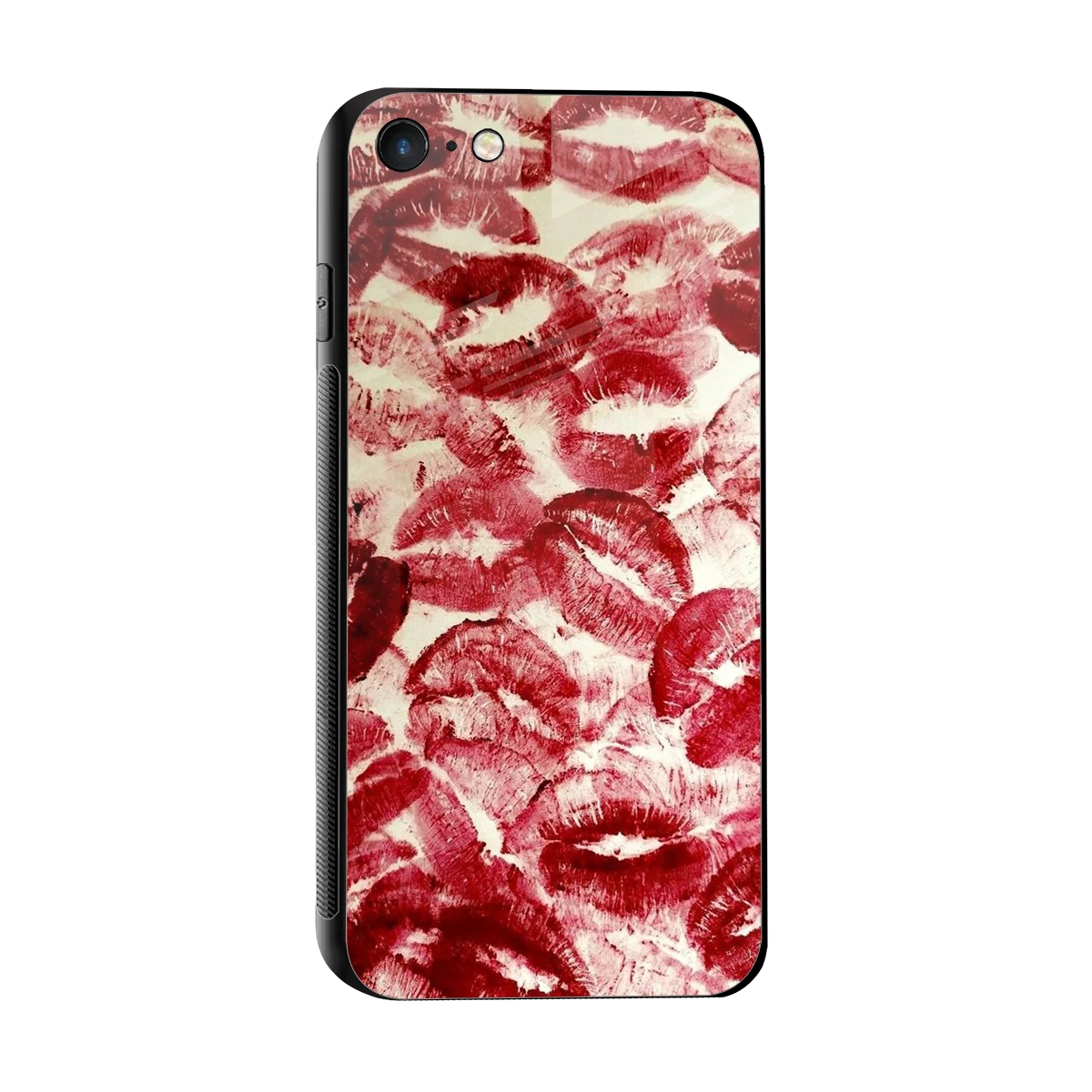 Lip Glam sleek iphone 7 cover with tempered glass back and TPU edges