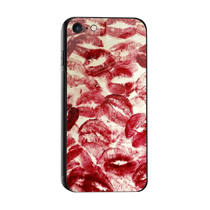 Lip Glam sleek iphone 7 cover with tempered glass back and TPU edges
