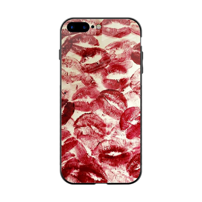 Lip Glam back phone cover | glass case for iphone 8 plus