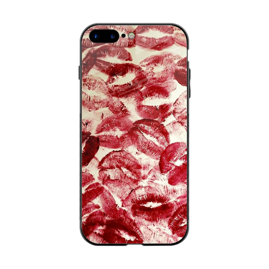 Lip Glam back phone cover | glass case for iphone 8 plus
