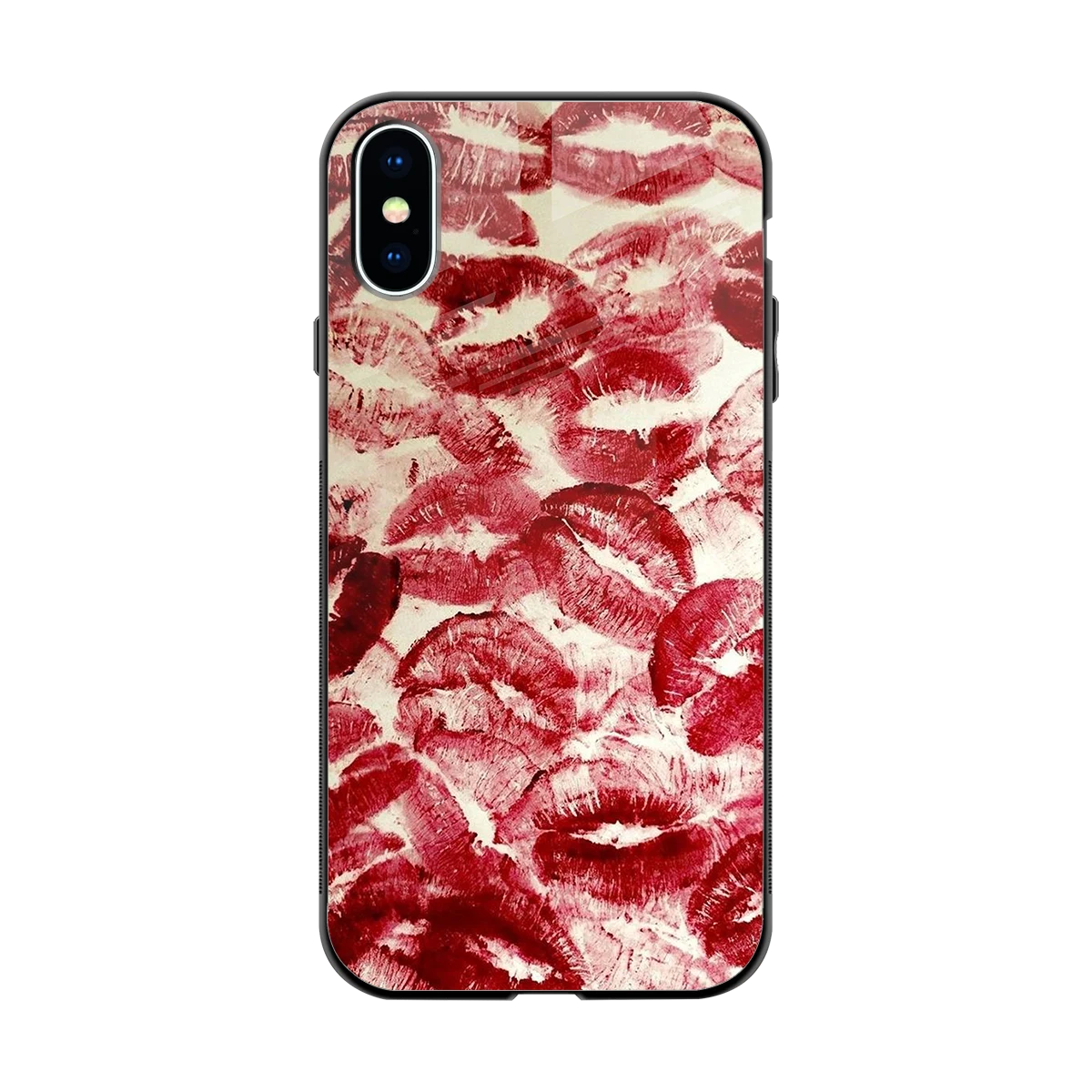Lip Glam back phone cover | glass case for iphone xs