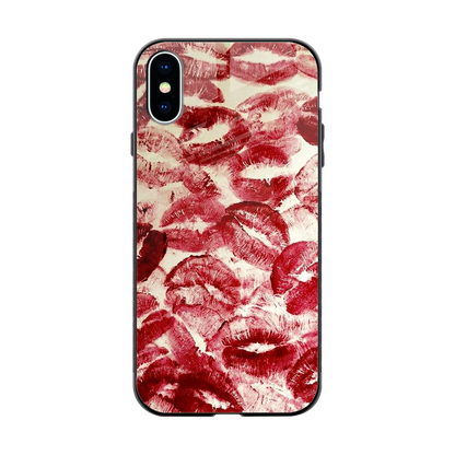 Lip Glam back phone cover | glass case for iphone xs