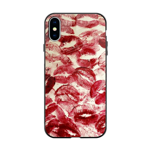 Lip Glam back phone cover | glass case for iphone xs