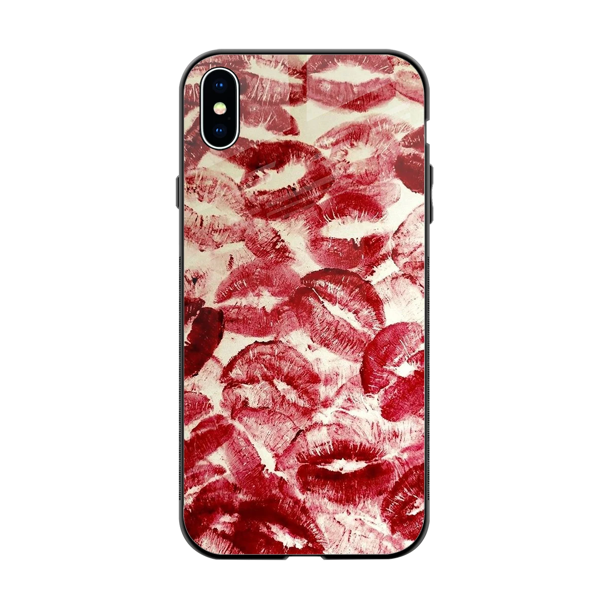 Lip Glam back phone cover | glass case for iphone xs max