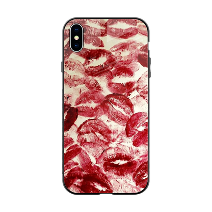 Lip Glam back phone cover | glass case for iphone xs max
