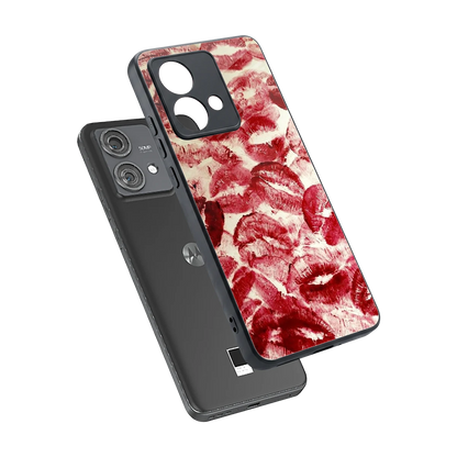 Lip Glam sleek motorola edge 40 neo 5g cover with tempered glass back and TPU edges