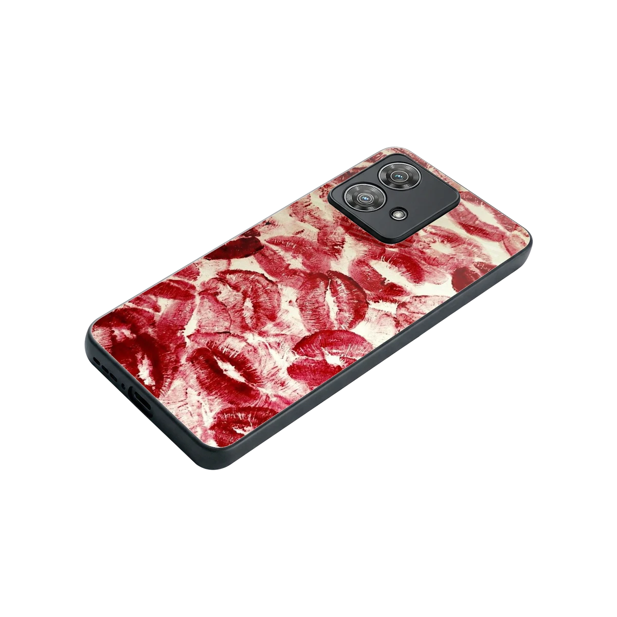 Lip Glam stylish phone case for motorola edge 40 neo 5g | glossy glass and slim fit
